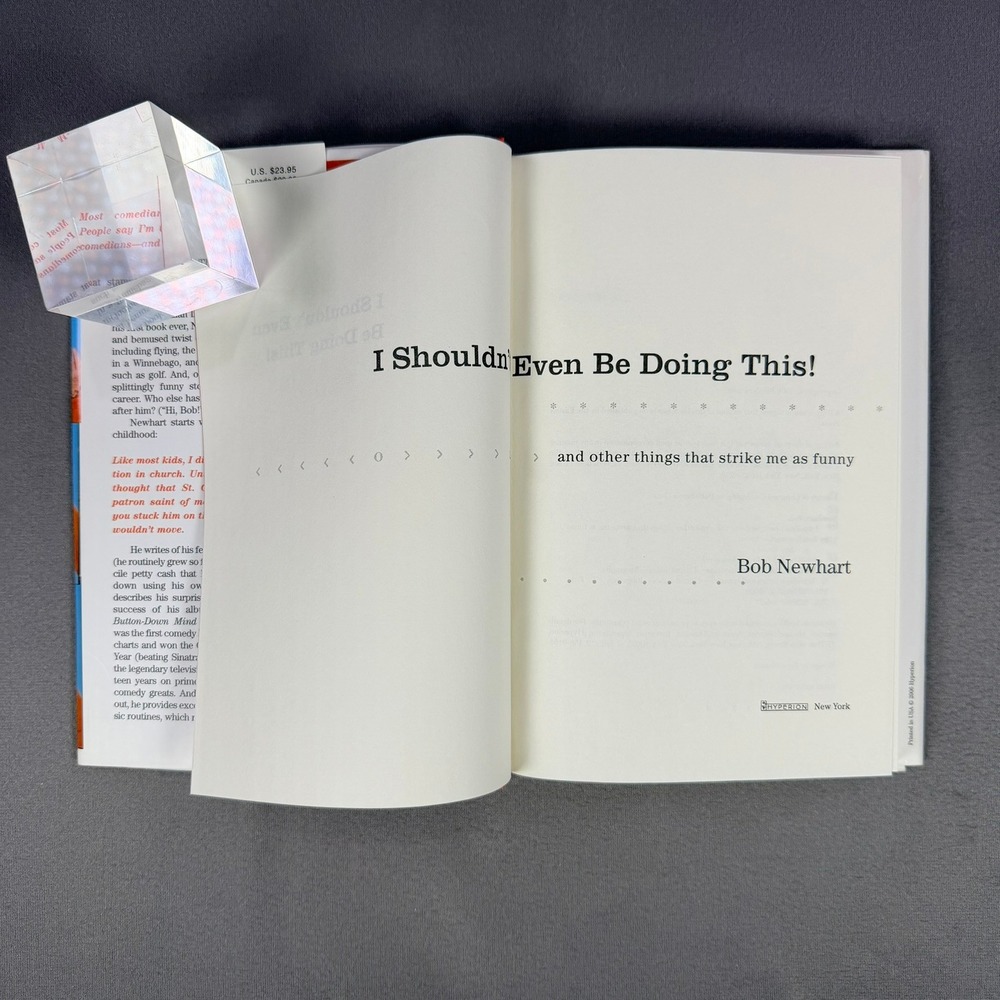 Bob‎ Newhart I Shouldn't Even Be Doing This Hardcover 1st Ed 1st Print Memoir - Picture 5 of 9